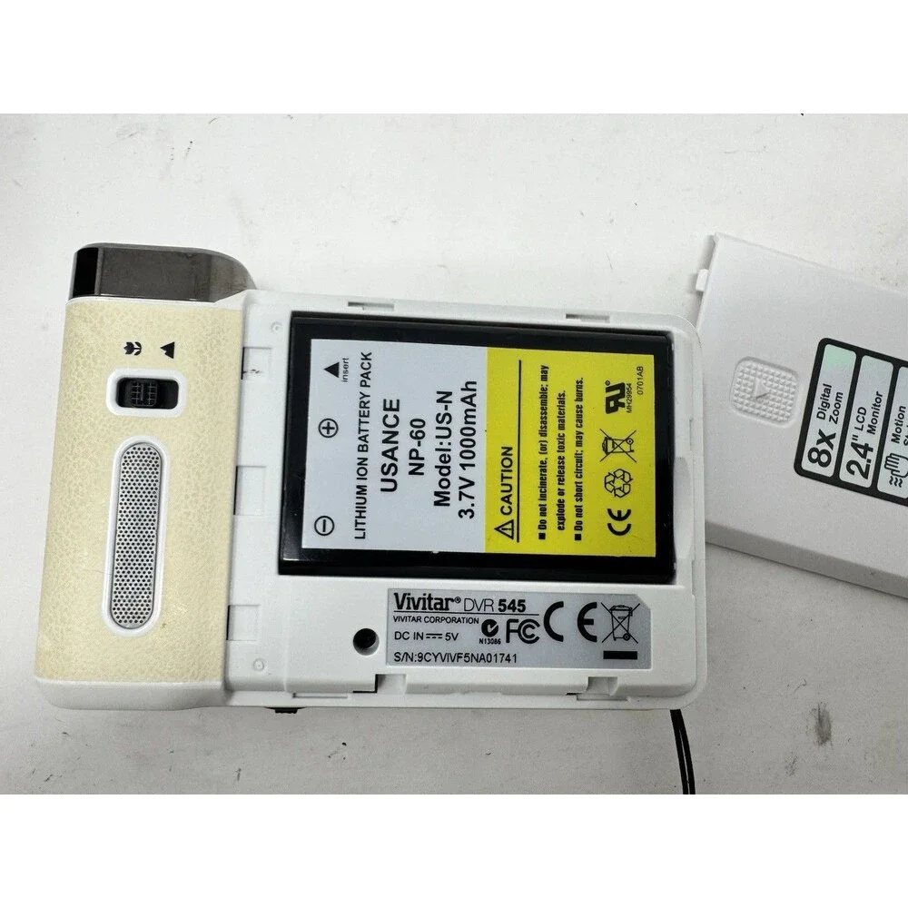 Vivitar DVR545 HD High Definition Handheld Camcorder White